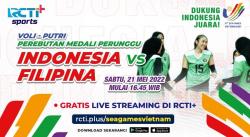 Link Live Streaming Tim Voli Putri Indonesia Vs Filipina SEA Games 2021 di RCTI+ Gratis