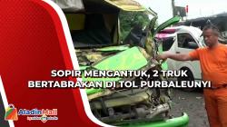 Sopir Mengantuk, 2 Truk Bertabrakan di Tol Purbaleunyi