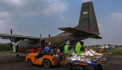 Operasi Teknologi Modifikasi Cuaca Tebar Garam di Langit Ogan Komering Ilir