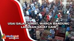 Usai Salat Jumat, Warga Bandung Lakukan Salat Gaib