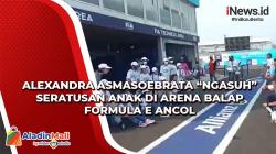 Alexandra Asmasoebrata “Ngasuh” Seratusan Anak di Arena Balap Formula E Ancol