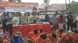 Hasil Operasi Libas Lodaya 2022, 56 Pelaku Kejahatan Jalanan di Sukabumi Ditangkap
