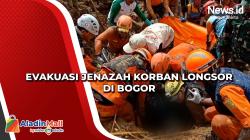 Evakuasi Jenazah Korban Longsor di Bogor
