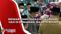 Ridwan Kamil Sapa Calon Jamaah Haji di Embarkasi Jakarta-Bekasi<