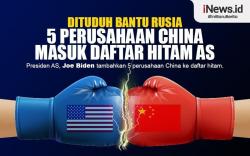 Infografis AS Blacklist 5 Perusahaan China karena Bantu Rusia