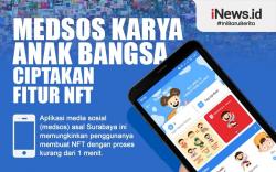 Infografis Aplikasi Media Sosial Karya Anak Bangsa Luncurkan Fitur NFT
