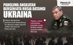 Infografis Panglima Angkatan Bersenjata Rusia Datangi Ukraina