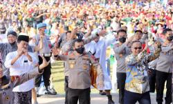Meriahkan HUT Bhayangkara, 14.245 Penari Pecahkan Rekor MURI Tari Gugur Gunung