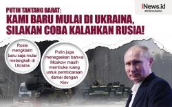 Vladimir Putin Tantang Barat Kalahkan Rusia di Medan Perang
