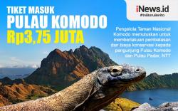 Infografis Tiket Masuk Pulau Komodo Rp3,75 Juta