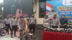 Polres Salatiga Musnahkan Ratusan Knalpot Brong dengan Cara Dipotong