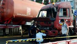 Tim KNKT Periksa Kondisi Truk Tangki BBM yang Menyebabkan Kecelakaan Maut