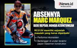 Infografis Absennya Marc Marquez Beri Repsol Honda Keuntungan