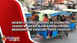 Ngeri! Odong-Odong di Cilincing Masih Banyak Bawa Penumpang Beriringan dengan Truk Trailer