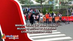 Warga Gelar Catwalk Diiringi Musik DJ Megan di Kawasan Citayam Fashion Week 