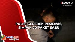 Polisi Gerebek Residivis, Simpan 20 Paket Sabu