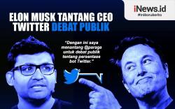 Infografis Elon Musk Tantang CEO Twitter Parag Agrawal Debat Publik 