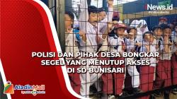 Ditutup Pemilik Lahan, Polisi dan Pihak Desa Bongkar Segel di SD Bunisari