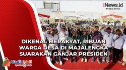 Dikenal Merakyat, Ribuan Warga Desa di Majalengka Suarakan Ganjar Presiden 2024