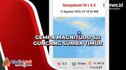 Gempa Magnitudo 5,2 Guncang Sumba Timur