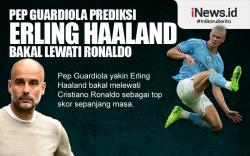 Infografis Pep Guardiola Prediksi Erling Haaland Bakal Lewati Ronaldo