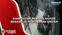 Terekam CCTV, Komplotan Pencuri Motor Beraksi di Penginapan Medan
