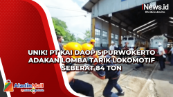 Unik! PT KAI Daop 5 Purwokerto Adakan Lomba Tarik Lokomotif Seberat 84 Ton