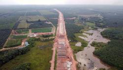 Progres Pembangunan Tol Trans Sumatera Ruas Kayu Agung-Palembang-Betung 5,3 Km