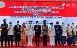 Lantik Wali Kota Pematangsiantar dan Tanjung Balai, Edy Rahmayadi Sentil Serapan Anggaran<