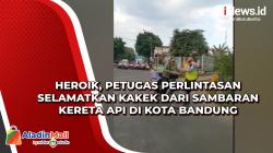 Heroik, Petugas Perlintasan Selamatkan Kakek dari Sambaran Kereta Api di Kota Bandung<
