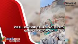 Video Viral Longsor Galian Pasir Leles Garut, Warga Panik