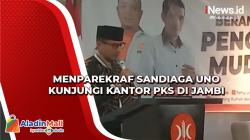 Menparekraf Sandiaga Uno Kunjungi Kantor PKS di Jambi