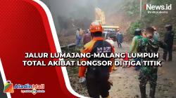 Jalur Lumajang-Malang Lumpuh Total akibat Longsor di Tiga Titik