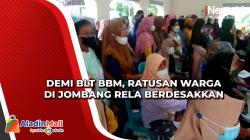 Demi BLT BBM, Ratusan Warga di Jombang Rela Berdesakkan