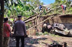 Pohon Tumbang Timpa Rumah Warga Petanahan Kebumen, Bagian Atap Rusak Parah