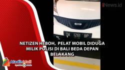 Netizen Heboh,  Pelat Mobil Diduga Milik Polisi di Bali Beda Depan Belakang