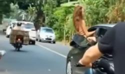 Viral Bule Joget di Jendela Mobil, Polisi Kantongi Identitas Pengendara Motor