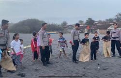 Sambangi Anak Pesisir, Polres Bantul Berbagi Sambalado