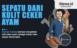 Infografis Sepatu Fashionable dari Kulit Ceker Ayam  