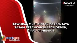 Tawuran 2 Kelompok Bersenjata Tajam Resahkan Warga Depok, Viral di Medsos