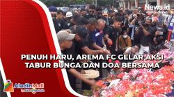Arema FC Gelar Aksi Tabur Bunga dan Doa Bersama di Stadion Kanjuruhan, Begini Suasananya