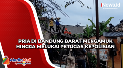 Pria di Bandung Barat Mengamuk hingga Melukai Petugas Kepolisian<