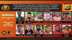Identitas 11 DPO Penyerangan Pekerja Proyek Jalan Trans Papua Barat Dirilis, Ini Daftarnya