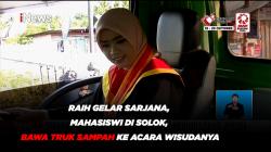 Raih Gelar Sarjana, Mahasiswi di Solok, Bawa Truk Sampah ke Acara Wisudanya