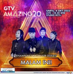HUT GTV Hadirkan Kolaborasi Megah Slank x Dewa 19 LIVE di GTV, RCTI+ dan Vision+