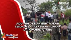 Adu Mulut dan Bentrokan Terjadi saat Eksekusi Lahan di Tapanuli Utara