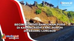 Begini Kondisi Bangunan Pura di Karangasem yang Roboh Diterjang Longsor