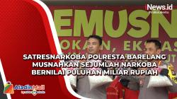 Satresnarkoba Polresta Barelang Musnahkan Sejumlah Narkoba Bernilai Puluhan Miliar Rupiah