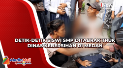 Detik-Detik Siswi SMP Ditabrak Truk Dinas Kebersihan di Medan