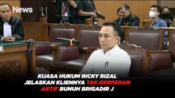 Kuasa Hukum Ricky Rizal Jelaskan Kliennya Tak Berperan Aktif Bunuh Brigadir J 